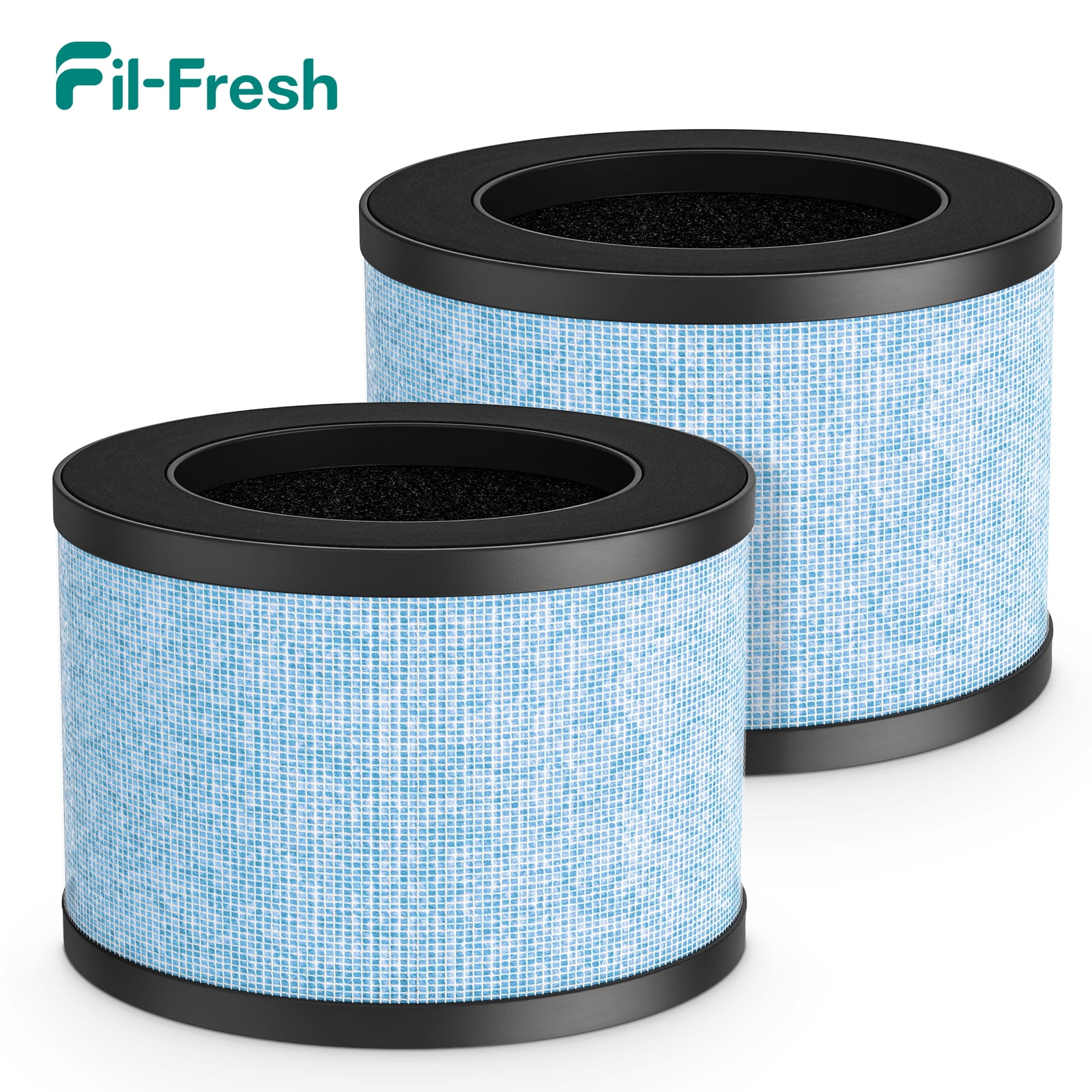 Fil-fresh MK01 MK06 Replacement Filter Compatible with AROEVE Air Purifier HEPA Blue 2-Pack