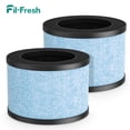 thumbnail image 1 of Fil-fresh MK01 MK06 Replacement Filter Compatible with AROEVE Air Purifier HEPA Blue 2-Pack, 1 of 13
