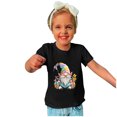 thumbnail image 4 of Penkiiy T-Shirts de Pâques pour Enfants Tout-Petits Garçons Filles Mode Mignon Imprimé Nain de Pâques Col Rond Manches Courtes 4 Ans Noir, 4 of 4