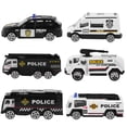thumbnail image 1 of 6pcs Assorted Police Car Models Die-cast Car Toys Inertia Control Toys Early Learning Props, 1 of 7