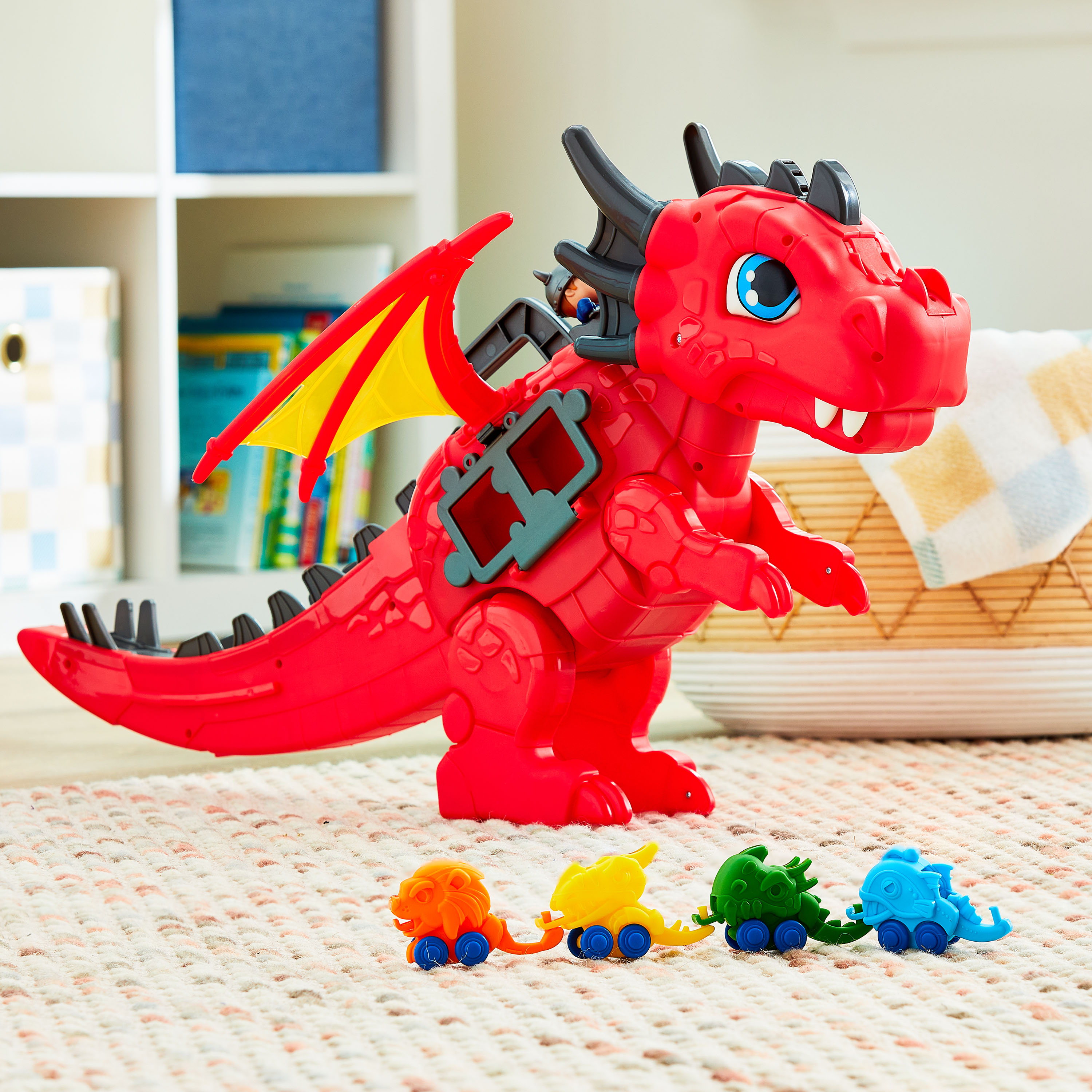 KID CONNECTION Voiture DRAGON Avec des effets lumineux et sonores, 21 pièces, jouet pour tout-petits
