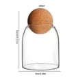 thumbnail image 3 of Meitianfacai Glass Airtight Food Storage Containers, Plastic Cereal Kitchen Stackable Food Storage Buckets Food Canisters for Kitchen Pantry Organization Snacks and Sugar, White(500ml), 3 of 9