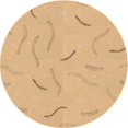 thumbnail image 1 of Ahgly Company Tapis de Zone Carré Orange Lavable en Machine, 3 Pieds Carré, 1 of 7