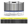 thumbnail image 2 of Gymax 12FT Replacement Trampoline Safety Enclosure Net w/ Zipper & Protection Buckles, 2 of 7
