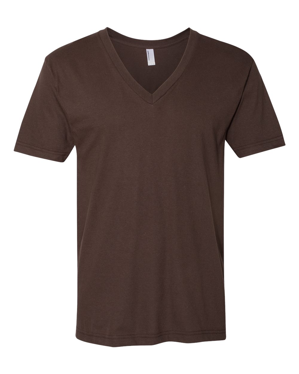 American Apparel Fine Jersey V-Neck Tee, XXS, Brown