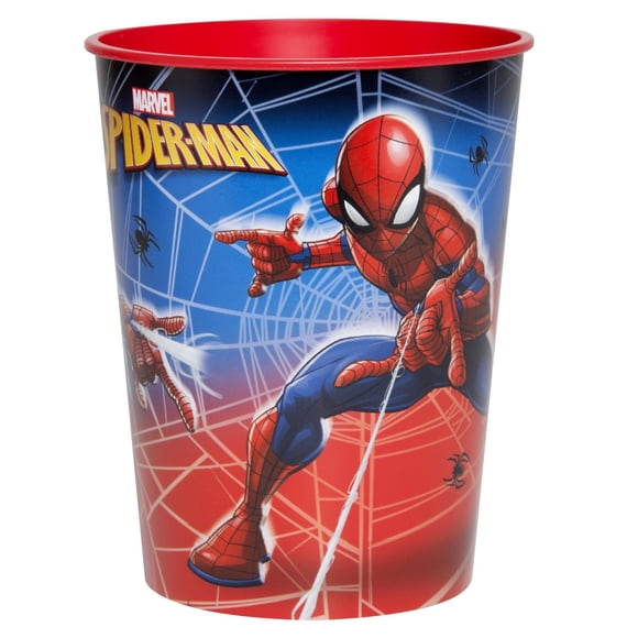 Spiderman Birthday Plastic Cup, 16oz.