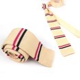 thumbnail image 1 of Cravate Fine Ajustée Unie Formelle en Tricot pour Homme, 1 of 6