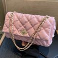 thumbnail image 3 of LNGOOR Ladies‘ Shoulder Bag Diamond Pattern Embroidery Flap Soft Pillow Bag Large Capacity Top Handle Fashion Handbag, 3 of 7