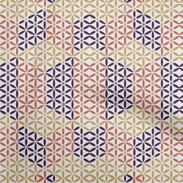oneOone Silk Tabby Purple Fabric Geometrical Fabric For Sewing Printed Craft Fabric By The Yard 42 Inch Wide