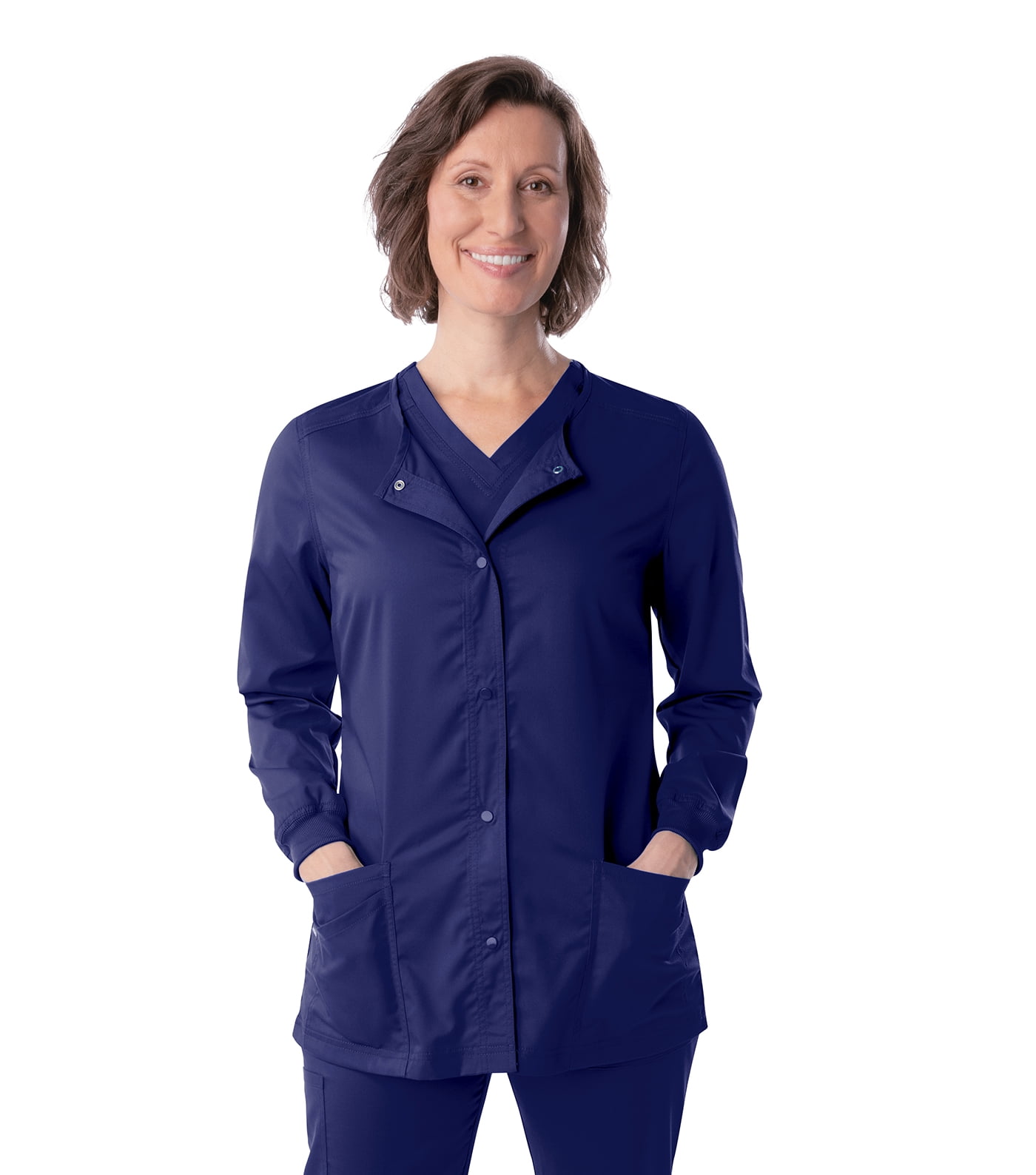 Landau ProFlex Women's Modern Tailored Fit Stretch Snap Front Scrub Jacket
