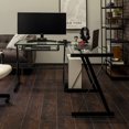 thumbnail image 4 of Bureau de Jeu d'Angle en Forme de L avec Plateau pour Clavier d'Ordinateur, 4 of 7