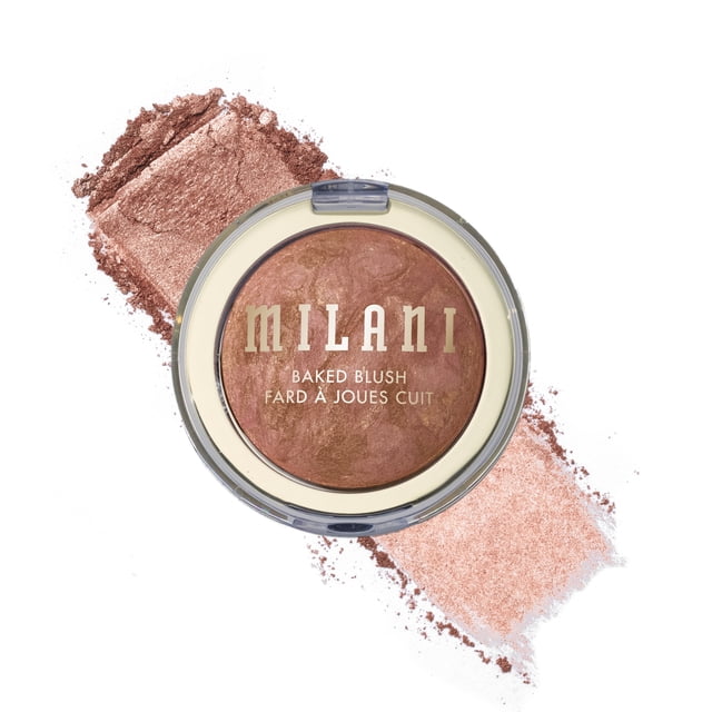 Milani - Fard à Joues Cuit - 02 Rose D'oro - 1 Pce Fard à Joues en Poudre Cuit dans une Poêle Ronde Marbrée avec des Tons or Rose dans un Dessus Transparent compact Étiqueté Milani; 100 % Végane et Sans Cruauté par Spécifications de Produit, Cuit sur des Carreaux en Terre Cuite Italienne; Convient aux Joues Ou aux Yeux.