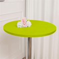 thumbnail image 1 of ORUYROP 2-Pack Cocktail Round Table Topper Cap Spandex Fitted Stretch Cocktail Tablecloth Tight Stretchable Elastic for Weddings Banquets Events Parties Restaurants(Size:220cm,Color:Yellow-Gre, 1 of 7