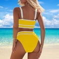 thumbnail image 5 of FAIWAD Womens 2 Piece Swimsuits Sports Color Block Bikini Sets Removable Bra Pad Full Coverage Bathing Suits for Girls, 5 of 5