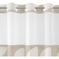 thumbnail image 1 of Americanflat Rideau de Douche Sans Crochets 72x75 - Rideau de Douche Moderne Résistant à l'Eau avec Panneau Transparent, Doublure à Encliqueter et Oeillets Durables - 100 % Polyester - Beige Chaud et Ivoire, 1 of 5