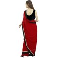 thumbnail image 4 of Atasi Blouse pour Femme Unie Bordeaux Indienne de Designer en Georgette Saree avec Pièce, 4 of 7