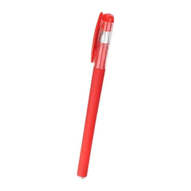 Stylo Gel Givré Rouge Prise Antidérapante Écriture Fluide Stylo de Bureau Stylo d'Examen Stylo pour Étudiant Stylo à Bille Capacité d'Encre 2 ml Longueur 14,5 cm Stylo en Plastique pour l'École et le Travail