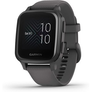 Rénové (bon) Garmin Venu SQ Smartwatch avec moniteur de fréquence cardiaque, grande - Lunette en aluminium ardoise avec boîtier gris foncé