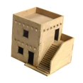 thumbnail image 1 of 1/72 Miniature Wooden House Dismountable DIY Painting Architectural Scene Layout B, 1 of 9