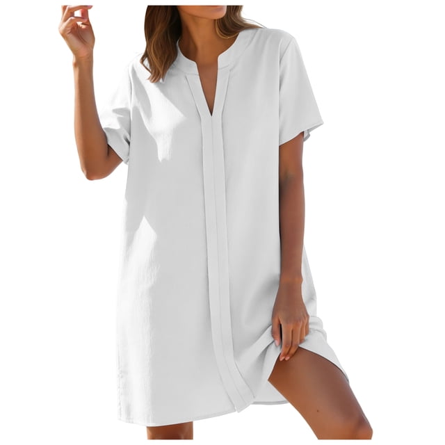 NIEWTR Women's Lightweight Open Front Long Cardigan Cover Up Short Sleeve Bathing Suit Cover Up(White,L)
