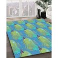 thumbnail image 3 of Ahgly Company Tapis d'Intérieur Lavable en Machine Carré Vert Mer Profonde, 6 Pieds Carré, 3 of 7