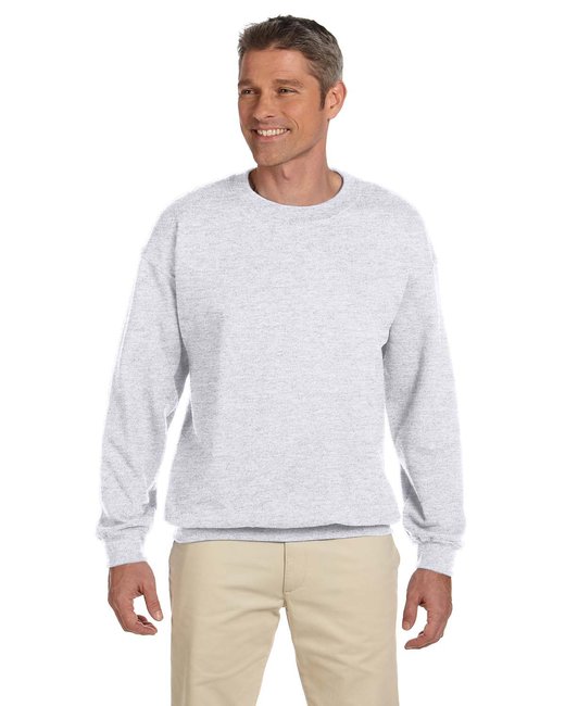 The Hanes 97 oz Ultimate Cotton 90/10 Fleece Crew - ASH - M