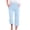 Bleu Clair, variante sur CFLVAEK Pantalon pour Femmes en Mélange de Coton avec Poche, Pantacourt Uni à Jambe Grand, Décontracté, Taille Haute, à Cordon, Coupe Ample, Court, Pantalon de Détente
