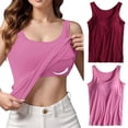 thumbnail image 2 of Camisole en Coton pour Femmes, Camisole Ajustable avec Soutien-Gorge Intégré, Tricot Extensible, 2 of 6