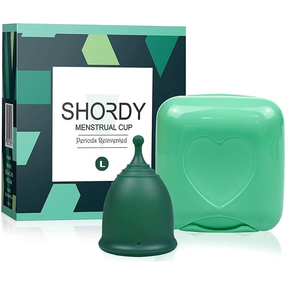 SHORDY Menstrual Cup (Green), Single Pack (Large) with Box