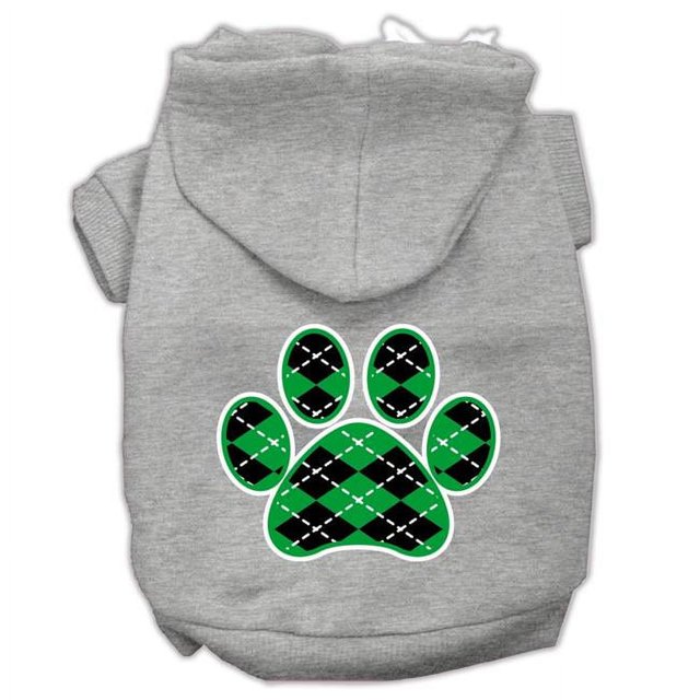 Argyle Patte Vert Sérigraphie Hoodies Gris Taille Med (12)