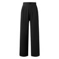 thumbnail image 4 of LSLJS Women Loose Casual Comfortable Solid Color Straight Leg Wide Leg Pants Womens Work Pants, 4 of 9