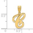 thumbnail image 2 of Pendentif Initial en Or Jaune 14K avec Script C, 2 of 2