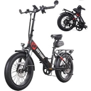 Gotrax R2V2 20" Foldable Electric Bike, 500W Motor, 32 KPH Top Speed, 64 KM Range, 3.0" Fat Tires, Commuter eBike, Black
