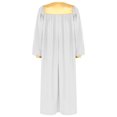 thumbnail image 4 of Raenseen Robe de Choeur Unisexe de Luxe Col en V Manches Longues Robe de Docteur Costume de Juge Robe de Collation des Grades Blanche S, 4 of 7