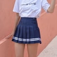 thumbnail image 2 of Jovati Jupe Trapèze Plissée Taille Haute pour Femme, Unie, P, 2 of 9