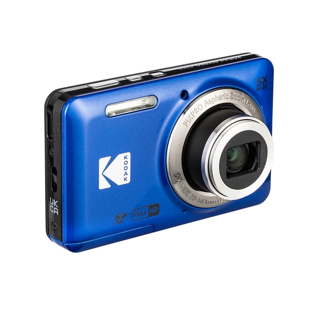Kodak Pixpro FZ55 Digital Camera (Blue) Bundle Including: 2x 128