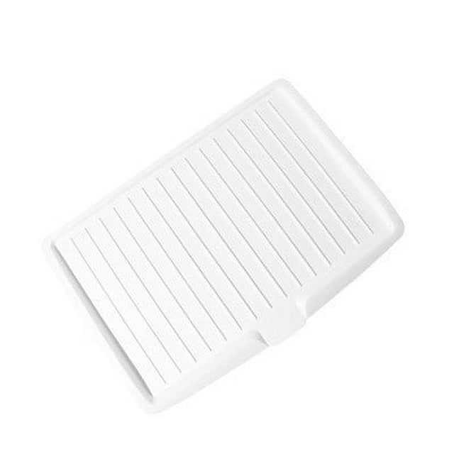 Kitchen Drain Board, Silicone Drying Mat for Kitchen Counter,Large Plastic Draining Tray with Side Drop Slope Diversion,Side Dish Drying Tray,Dish Drainer Drip Rack Tray,Baking Kitchen Table Mat