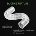 thumbnail image 4 of Boyau d'Aération Flexible, Tuyau de Ventilation en Papier D\'aluminium Double Face Flexible de 4 Pouces, Protection à 4 Couches, Anti-Fuite, Conduit d'Air, 4 of 8
