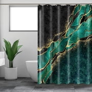Dvkptbk Printed Shower Curtain Fabric, Modern Shower Curtains for Bathroom, Soft Thick Bath Curtain Hotel Quality, Light-Weight & Machine Washable