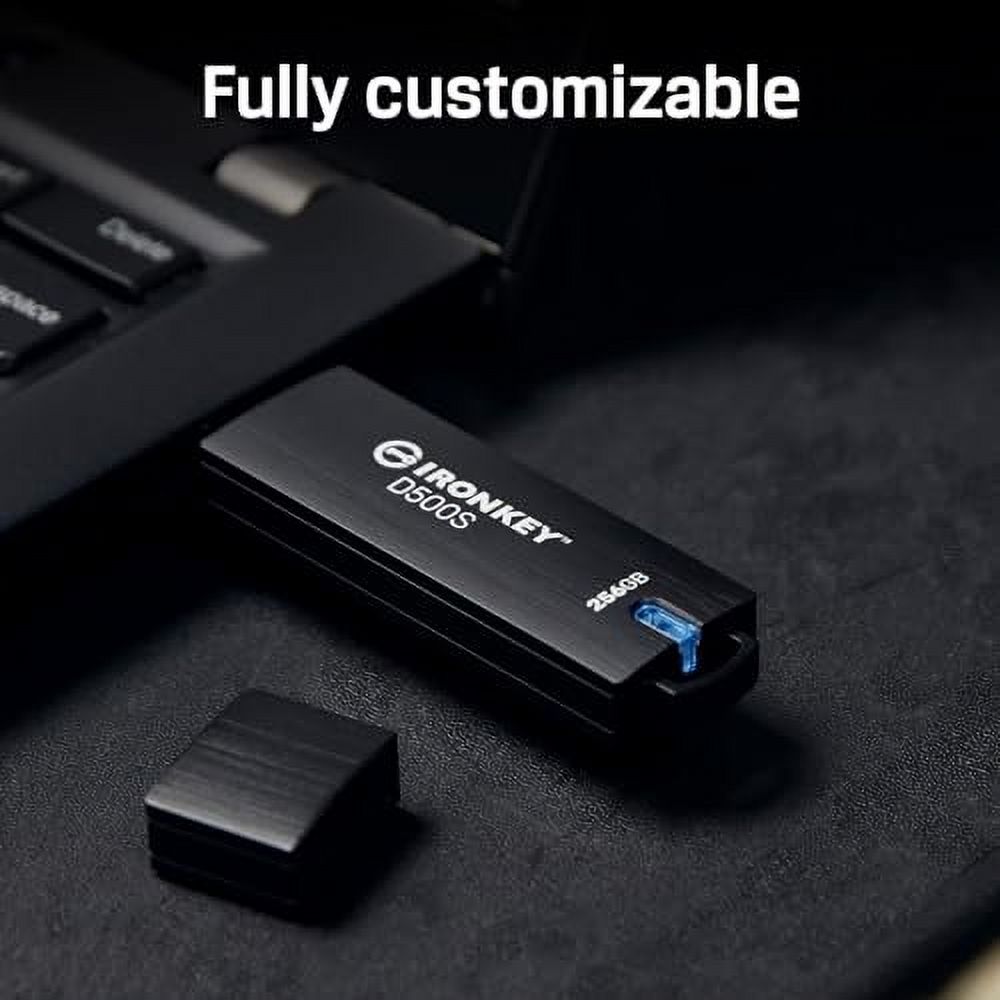 Kingston Ironkey D500S Clé USB cryptée 16 Go | Double partition cachée | FIPS 140-3 niveau 3 | XTS-AES 256 bits | Protection BadUSB et Brute Force | Option multi-broches | IKD500S/16 Go