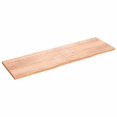thumbnail image 1 of vidaXL Table Top Light Brown 200x60x(2-4) cm Treated Solid Wood Oak, 1 of 7