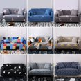 thumbnail image 4 of 2024 2 Seaters Printed Loveseat Sofa Covers Stretch Elastic Couch Slipcover Protector Removable Washable for Dining Room， Feathers, 4 of 4