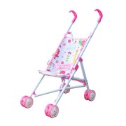 Siruishop Baby Doll Doll Pram Accessories Folding Portable Early Development Play Carriage Red