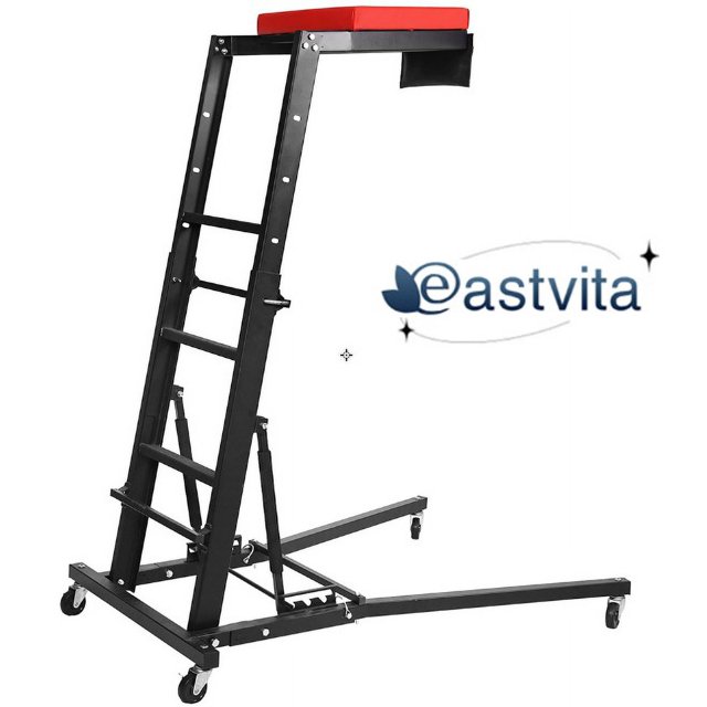 Adjustable Automotive Engine Creeper,Thick Padded Deck Foldable Creeper 400 lbs Capacity Folding Ladder for Car Repair for Home Garage, 4S Store, Workshop Repair Maintenance