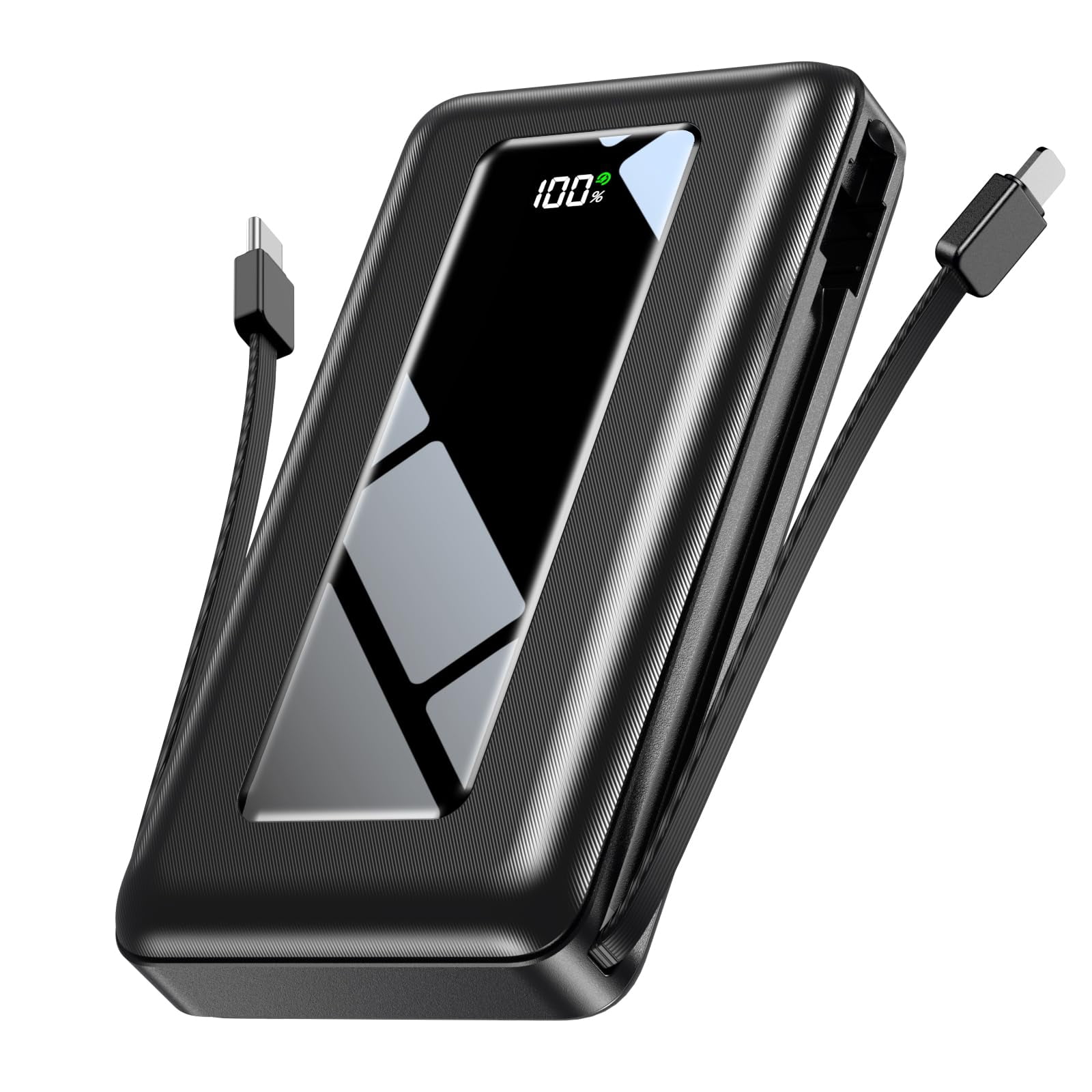 JKELAR Portable Charger Power Bank, 50000mAh Travel Camping Essential Battery Pack with Built-in Cables, PD 22.5W Fast Charging,