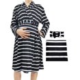 thumbnail image 1 of SUFEINI Maternity Robes and Matching Swaddle Blanket Set Women Mommy Postpartum Robe Hospital Labor and Delivery Gown, 1 of 5