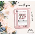 thumbnail image 5 of Darling Souvenir Pink Birthday Invitation Card Printable Fill or Write In Blank Invites Party Supplies Pack Of 28 5 x 7 Inches, 5 of 5