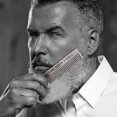 thumbnail image 2 of Gentleman Shape Stainless Steel Portable Pocket Beard Shaving Comb Mustache Hair, 2 of 8