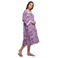 thumbnail image 2 of Moomaya Chemise de Nuit Évasée en Coton pour Femmes, 2 of 6