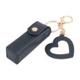 thumbnail image 1 of PU Leather Lipstick Case Keychain, Portable Lip Balm Holder with Clip, Travel Makeup Storage Case, 1 of 7